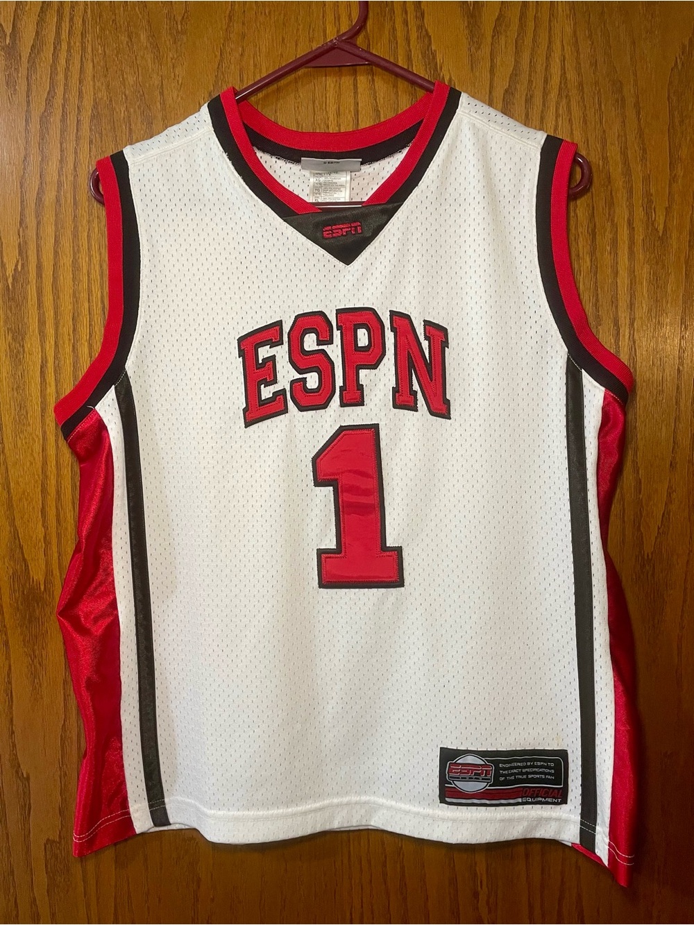Vintage ESPN SPORTS CENTER No. 1  Basketball Jersey Y2K 2000s Size Youth XL14-16